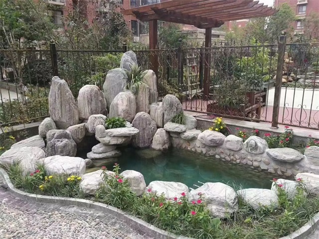 青山家庭庭院水景设计